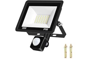CLUHERTVY Security Lights Outdoor Motion Sensor,72 LEDs Spotlight Motion Detector,IP66 Waterproof Floodlights,6500K Outside Lights with Sensor,Suitable for Garden,Backyard,Garage (30 1PCS)