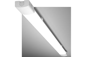Modlicht LED Fluorescente 150cm, 45W 4950LM Neon Led Tubo, Neon Led Garaje 5000K, IP65 Impermeable Luz de Techo LED para Oficina Garaje Taller Sótano Almacén Baño Cocina, Blanco