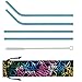 Produktbild UCLQSMY Wiederverwendbare Strohhalme aus Edelstahl mit 2 Reinigungsbürsten - 4-teiliges Set Umweltfreundliches Multicolor Perfekt für Trinkhalme aus Metall