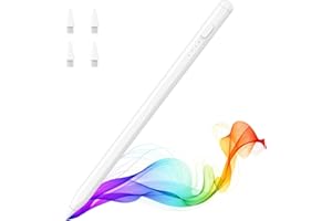 MoKo Pencil for iPad (A16) 11th 10th Gen, Stylus Pen for 2018-2025 Apple iPad 11/10/9/8/7/6/A16, Mini 7/6/5, Air M3/M2 11"/13"/5/4/3, Pro M4 13"/12.9"/11" Tilt Sensitivity, USB-C Fast Charging,White