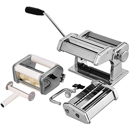 Costway Nudelmaschine Manuell Pastamaschine Pastamaker Spaghetti Nudeln Pasta Ravioli Maker Edelstahl Mit 3 Aufstzen Inkl Tischklemme Und Schneidewerkzeug Costway Nudelmaschine Manuell Pastamaschine Pastamaker Spaghetti Nudeln Pasta Ravioli Maker Edelstahl Mit 3 Aufstzen Inkl Tischklemme Und Schneidewerkzeug