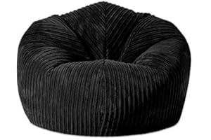 Gilda Giant Classic Corduroy Beanbag Delivered Filled (Black)