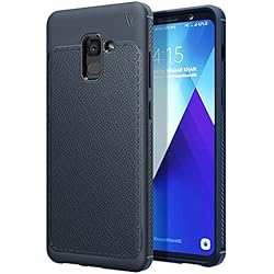 Fly USA Samsung Galaxy A5 2018 Case, Galaxy A8 2018 Case, MoKo Soft Slim Lightweight TPU Gel Bumper Cover Anti-scratch Shock Absorption Protective Back Panel for Samsung Galaxy A5 2018 / A8 2018 - Blue