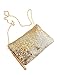 Produktbild dersoning Umschlag Sequined Kupplung für Party Abend Handtasche (Gold)