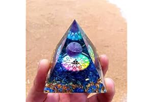 ycyingcheng Crystal Positive Energy Generator Orgonite Pyramid Protection, Chakra Healing Crystals Pyramid, Pyramid Energy Crysta Protection Crystal and Stone Pyramid Energy Generator