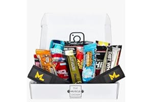 THE MUSCLE LOCKER Muscle Locker Protein Snack Box - Gym Gifts for Men & Women - High Protein Hamper with Bars & Snacks - Fitness Gift for Gym Lovers - High Protein Selection Box