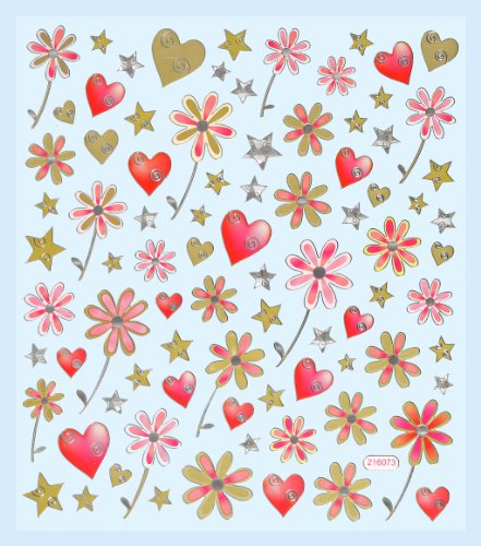 CREApop® HOBBY-Design Stickers Blumen/Herzen