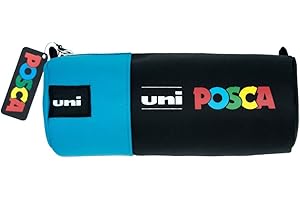 Estuche Escolar POSCA Azul Negro 8,5 x 19,5 cm
