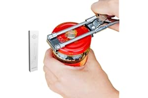 Générique Ouvre-Bouteille réglable Master Ouvre-jar et Bouteille réglable en Acier Inoxydable Ouvre-jar Multifonctionnel Can Opener Design Non Slip Bottle Opener, Noir, YGDE-2710-R04T