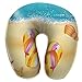 Produktbild Aeykis Beautiful Beach Slippers Neck Pillow Comfortable Soft Microfiber Neck-Supportive Travel Pillow for Home, Neck Pain