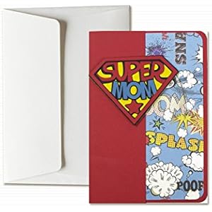 Super Mama - Superheld - Muttertag - Grußkarte mit Umschlag (15 x 10,5 cm) - handgemachte Karte - freier raum nach innen