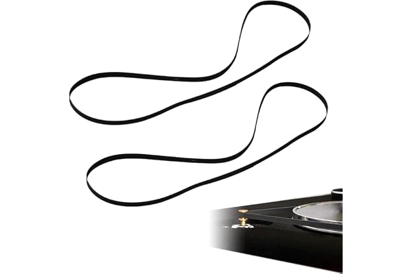 2 Pièces Courroie pour Platine Vinyle, 200mm Courroie pour Platine Tourne, Ceinture de Disque en Caoutchouc, Convient à la Plupart des Courroies d'entraînement de Tourne-disques