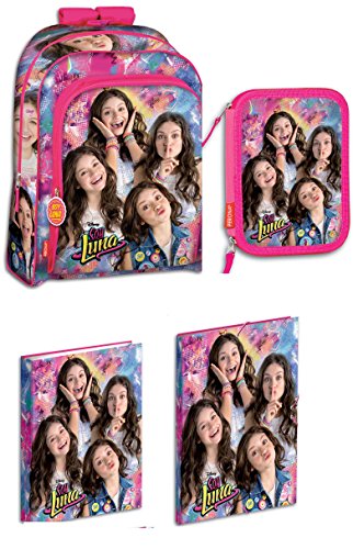 Preisvergleich Produktbild Soy Luna Rucksack Kinderrucksack Disney Federmäppchen Ordner Heftbox (134)