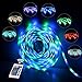 Produktbild LED Streifen, LED Strip, InnooLight 5M 300 LEDs RGB IP65 wasserfest bunt selbstklebend SMD 2835 LED Lichterkette inkl. 24-Tasten IR Fernbedienung mit Farbauswahl für Innen und Außenbereich, LED Leiste( Nicht Weiß)