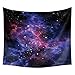 Produktbild QEES Sterne Weltraum Wandteppich Wanddeko Wandbenhang Tischdecke Galaxie-Stars Universum, Milchstraße für Schlafzimmer Wohnzimmer HYGT01 (Schwarz, W:80"*H:59")