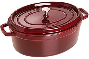 STAUB Casseruola/Cocotte in Ghisa, Ovale 31 cm, 5.5 Litri, Rosso (Granatina)