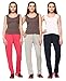 SHAUN Women's Cotton Track Pants (Pack of 3) (667W3_NXP42_Multi-Coloured_Large)