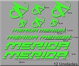 Diseño exclusivo Ecoshirt HX-T2QO-NC71 Pegatinas Merida R63 Vinilo Adesivi Decal Aufkleber Клей MTB Stickers Bike, Verde