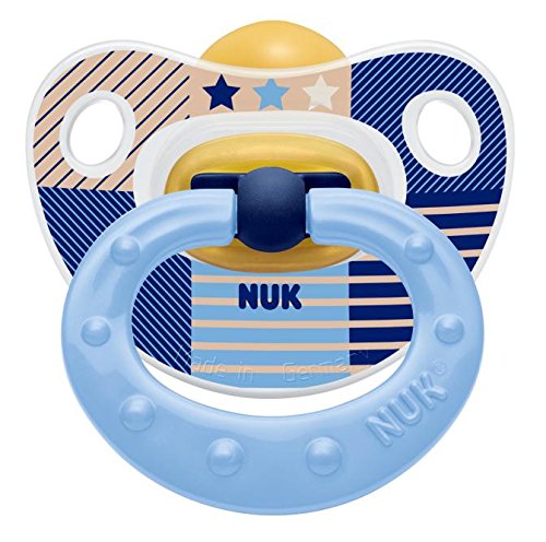 NUK Classic Happy Kids Latex Soothers (0-6 m, Jeans)