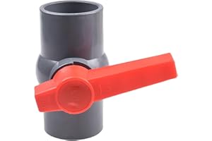 ZISTARLILIFE Simplifiez vos projets de plomberie avec une vanne à bille en PVC dotée d'une douille coulissante pratique (50 mm)