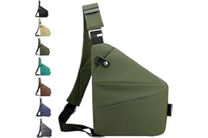 Kavjizy Unisex Anti Theft Sash Sling Crossbody Bag, Wander Plus Anti Theft Bag, Personal Flex Bag, Anti Theft Crossbody Bag Women, Waterproof Casual Anti Theft Sling Bag for Men/Women