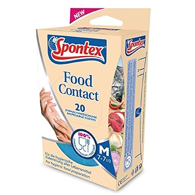Mapa - Gants de Ménage Contact Alimentaire - 60 gants fins - Taille 7/M (Lot de 3)