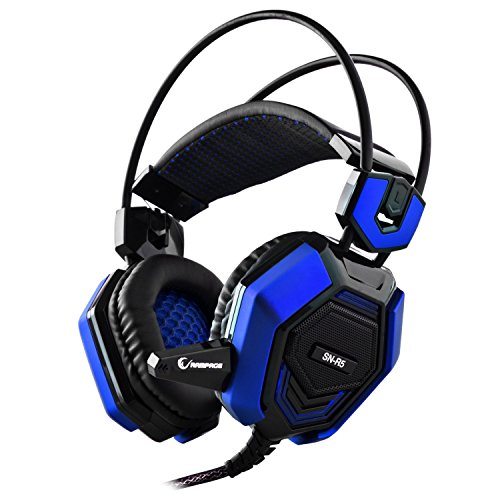 Rampage SN-R5 Stereo Gaming-Headset Gaming-Headset Mikrofon Kopfhörer PC (Blau) - 2