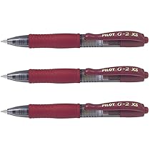 PILOT Lot de 3 Minis Stylo roller Encre gel G2 XS7 PIXIE Tracé 0,4 mm (Bille 0,7mm) Noir