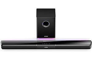 ULTIMEA 5.1ch Soundbar Compatibile con Dolby Atmos, Impianto Surround Soundbar TV con Subwoofer, Staccabile Sound Bar PC con Luce RGB, Potenza di Picco 320W, HDMI eARC/OPT/AUX/BT, Apollo S80