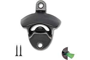 Ryaupy Gusseiserner Wandflaschenöffner - Bieröffner zur Wandmontage in Schwarz für Bar, Restaurant und Küche