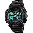Shocknshop Analog Digital Sports Black Dial Watch for Men Boys -SK09