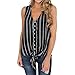 Produktbild friendGG Damens Fashion V-Ausschnitt Knopfleiste Weste Top Ärmelloses T-Shirt Bluse