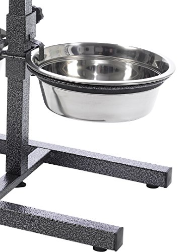 Adjustable-Double-Diner-Dog-Bowls-Raised-Feeding-Dishes-for-Natural-Eating-Position-Aiding-Digestion-Various-Sizes