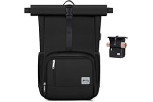 Lekespring 3 In 1 Rolltop Rucksack mit Vielseitiger Isolierfach, Wasserdicht Herren Damen Laptop 17 Zoll mit USB-Lochung für Schule, Arbeit, Uni, Sport, Picknick u. Freizeit