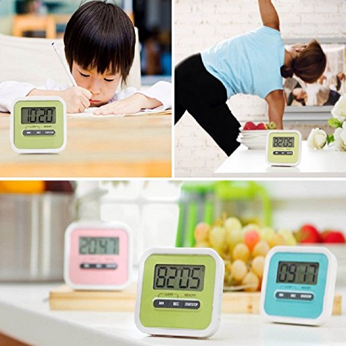 Qingsun Küchen Timer magnetisch Digital Kochen Timer Küchenwecker mit Laut Alarm großes LCD Display für Küche zum Kochen Backen (1 Stück ) - 5
