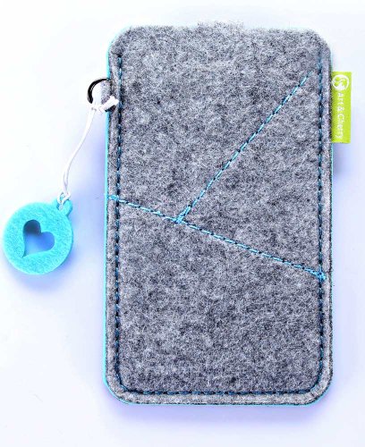 Filztasche / Schutzhülle mit Gurt Kindle Paperwhite blau - 3