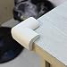 ESUMIC® 2M Length Corner Guards Desk Table Corner Edge Cushions Protection Cover Table edge protection + 4 Corner (Milk)