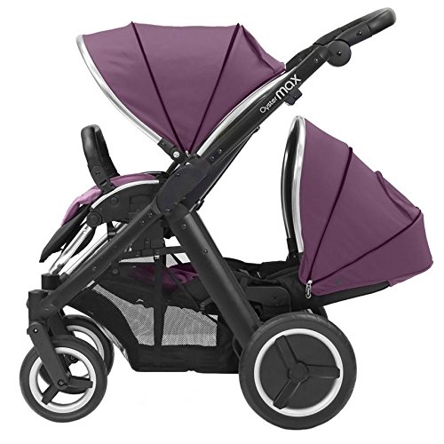 Babystyle Oyster Max 2 Tandem Pushchair - LIE FLAT - Black/Damson - NEW 2015