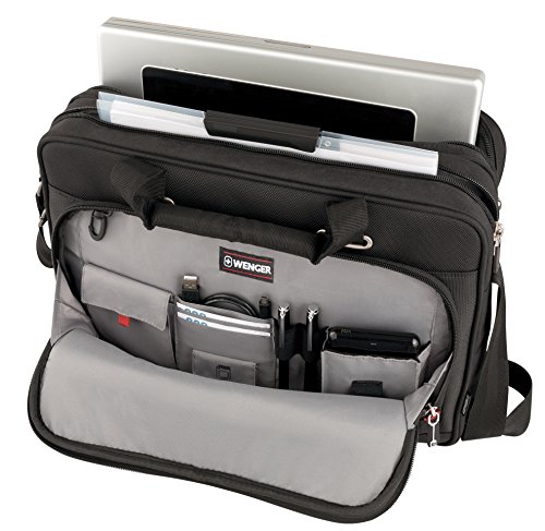 Wenger Acquisition 16″ Laptop Aktentasche schwarz , moderne Bürotasche für Notebook und Tablet - 2