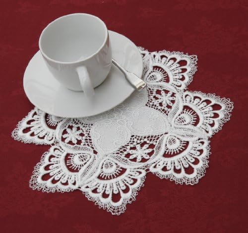 Vintage Embroidered Placemats/Doily in Regency Lavish Lace Design (30cm Round)