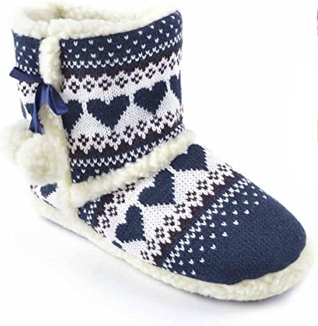Warm Boot Slippers Pretty Heart Design for Women