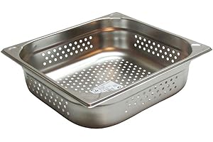 APS GN 2/3 perforated container, stainless steel Gastronorm container, dimensions 325 x 355 mm/height 100 mm