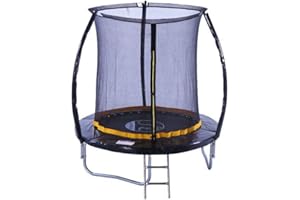 KANGA 6ft / 8ft / 10ft / 12ft Premium Trampoline with Safety Enclosure, Net, Ladder and Anchor Kit