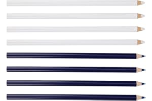 BOXOB 8pcs Tailors Fabric Pencils for Sewing, Water Soluble Dressmakers Quilt Sewing Fabrics Markers Practical Marking & Tracing Tool for Dressmaking Quilting Embroidery DIY Crafts (Blue, White)