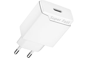 Newding Cabezal Cargador USB C 25W, Carga Rapida PD 3.0 Enchufe Tipo C para Phone 16 15 14 13 Pro MAX Plus Mini, Samsung Galaxy S24 S23 S22, Adaptador de Corriente, Cargador de Pared Blanco