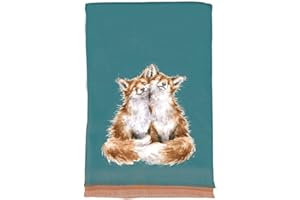 Wrendale Designs - Szalik zimowy, Turkusowy - Lisy, rozmiar uniwersalny