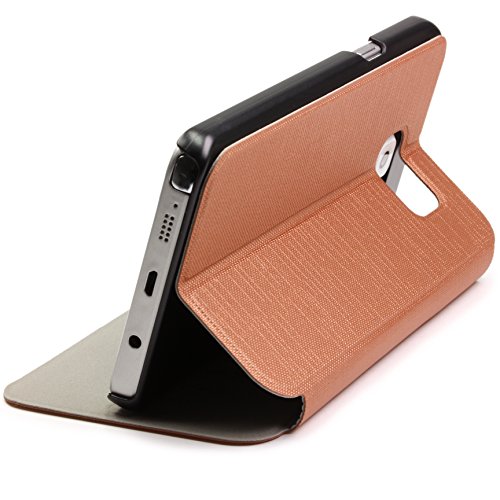 Urcover   Funda Galaxy Note 5  Carcasa Libro S-View  Cierre magnetico  Funcion Soporte  Anti-ara  azos  Billetera Flip Cover Protector Samsung Galaxy Note 5- Caf  