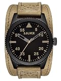 s.Oliver Herren-Armbanduhr XL Analog Quarz Leder SO-2879-LQ