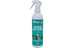 Petway Petcare Dog Cologne Spray for Dogs and Puppies, Long Lasting, Vanilla Aroma Care Coat Gloss Deodorising and Grooming Spray, Natural Cologne for Grooming Our Pets, 250 ml