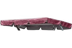 Wangduodu Repuesto para Columpio jardín, Capota para Columpio Patio, 3 plazas, Funda Repuesto para toldo Techo, 195x125x15cm